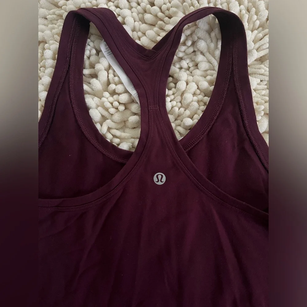 lululemon athletica Women's Racerback Muscle Tee in Deep Plum - Picture 3 of 3
